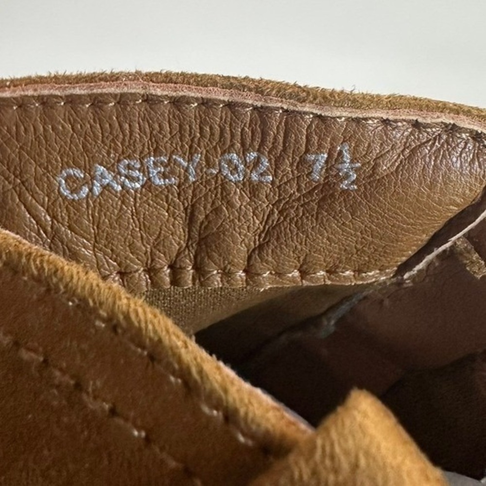 Story Brand Women's Tan Faux Suede‎ Casey Ankle Bootie Western Style Size 7 1/2 - Picture 8 of 9